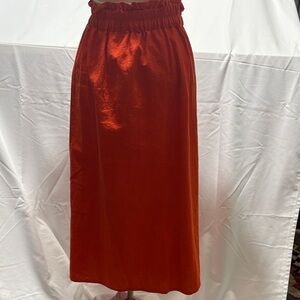 Morgan Taylor Bold Orange Midi Skirt